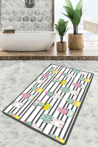 Covoraș de baie, chilai, catinus cactus djt 80x100, 80x100 cm, poliester, multicolor