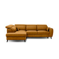 Coltar extensibil stanga 4 locuri ELTAP, LT-45NU, Noble, 255x201x100 cm, lemn/poliester, mustar