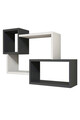 Raft de perete, Puqa Design, Afro, 90.6x51x22 cm, PAL, Alb / Antracit
