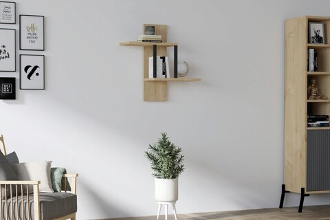 Raft de perete, asse home, herra , 40x60x20 cm, pal , maro