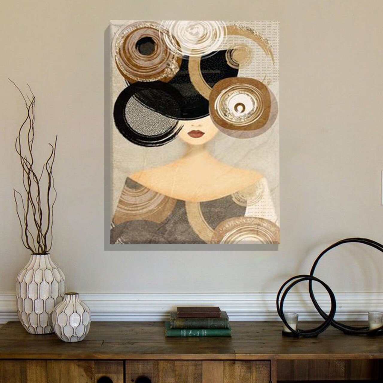 Tablou decorativ ASR_CNV25-45 Cadru: 100% lemn (Grosime: 2 x 3 cm) Multicolor