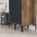Dulap pentru haine, Hommy Craft, Kumsal SS, 80x47.5x201.4 cm, PAL, Nuc / Antracit