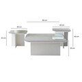 Set masuta de cafea, Neostill, Jazz, PAL, Alb