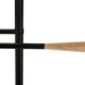 Suport haine, Versa, Galan Negro, 44 x 108 cm, metal/lemn de pin, negru