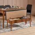 Bancheta Vina 1053 - Anthracite, Walnut, Vella, 110x40x51 cm