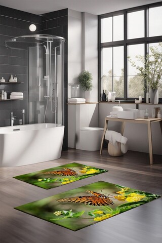 Set covorase de baie, Cartwright, CT-5108, Poliester, Multicolor