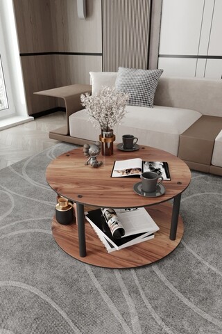 Masuta de cafea, Hanah Home, Masivo Round, MDF , Maro