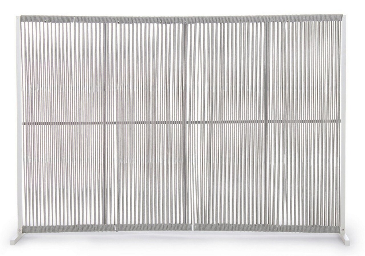 Paravan despartitor pentru gradina/terasa Paxson, Bizzotto, 180 x 30 x 120 cm, aluminiu/tesatura olefin, alb/gri - 1 | YEO