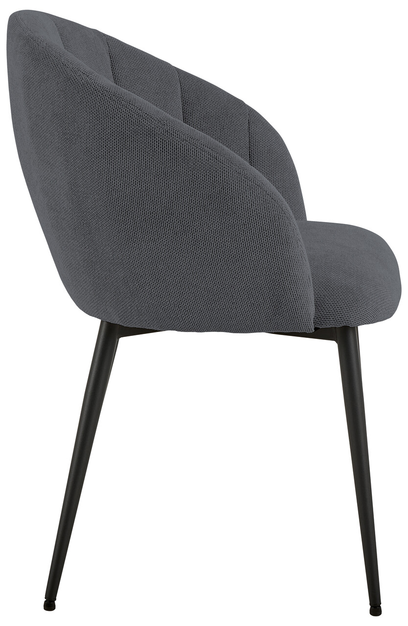 Scaun Daniella, Actona, 62x57x80 cm, tesatura structurata/otel, antracit - view 5