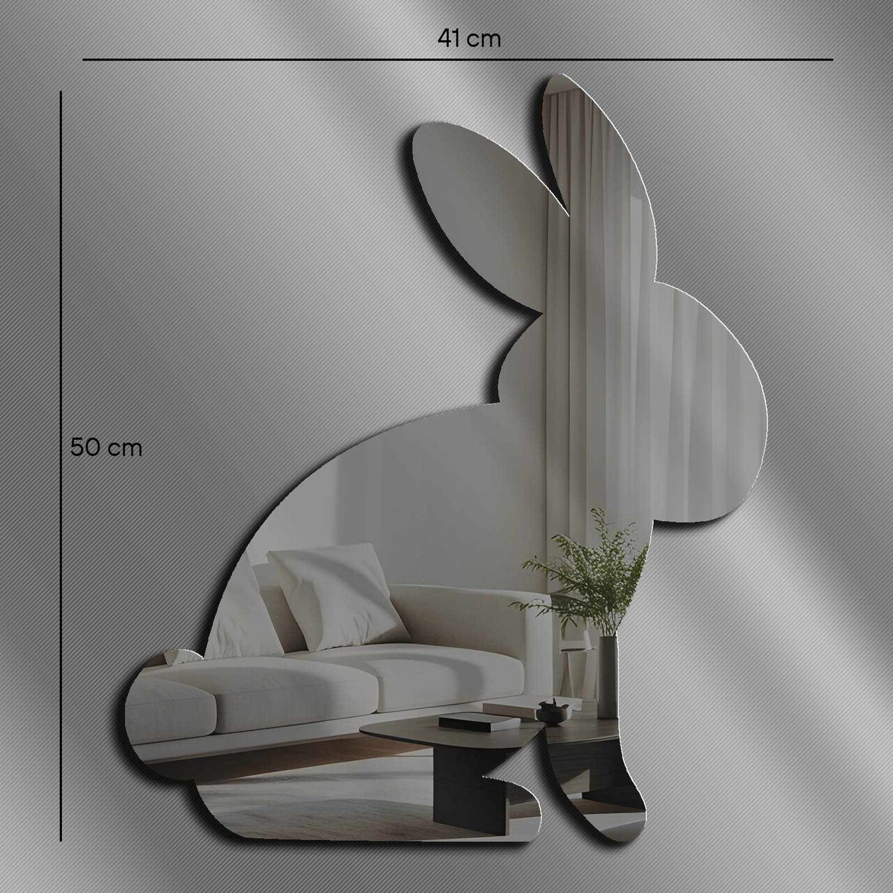 Oglinda decorativa, EAS001SMOKED, Partea de jos: 100% EVA (Grosime: 10 mm), Afumat - view 4