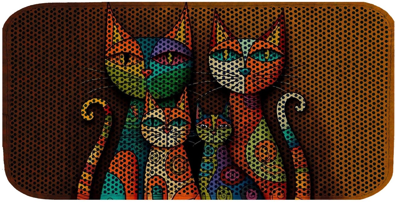 Covoras litiera pentru colectarea granulelor de nisip, Paws &amp; Whiskers, Cat Lıtter Mat 6, Multicolor - view 2