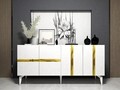 Consola, Olivia, Vania, 150x40x79 cm, PAL , Alb/Auriu