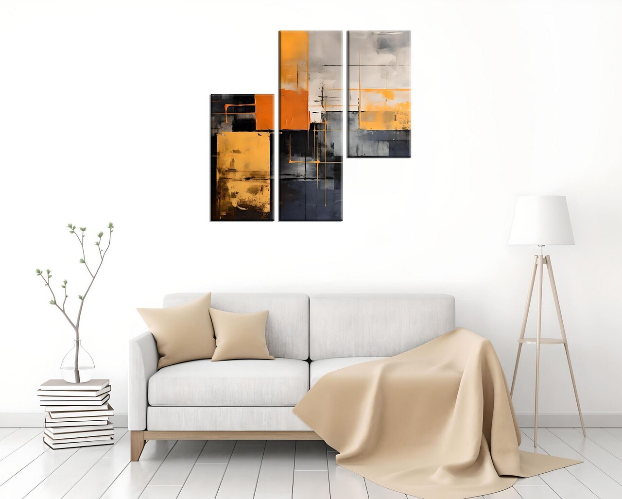 Set 3 tablouri decorative, MXA05, Cadru: 100% LEMN (Grosime: 2 cm), Multicolor - view 3