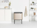 Cos de gunoi cu soft touch, Brabantia, Bo Touch Metallic, 11+23 L, 31.2x54x68 cm, otel, auriu