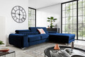 Coltar extensibil dreapta 3 locuri ELTAP, RT-40VE, Grayson, 278x205x92 cm, lemn/poliester, albastru inchis