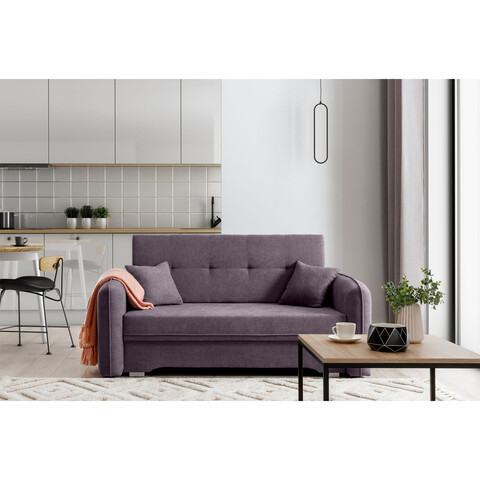 Canapea extensibila 3 locuri, ELTAP, Laine, 155x105x75 cm, lemn/poliester, mov