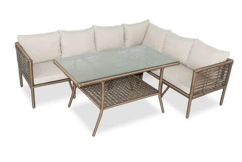 Set mobilier de gradina, jumilla, newyork 224, maro inchis