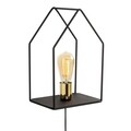 Lampa de perete Opviq Ev, 21x33 cm, E27, 100 W, negru/auriu