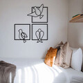 Decoratiune de perete, Bonita, metal, 44 x 51 cm, negru