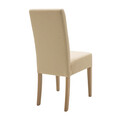 Scaun Ditta, Pakoworld, 45x58x96 cm, piele ecologica/lemn masiv de fag, ecru/sonoma