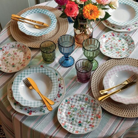 Serviciu de masa 18 piese, Tognana, Penelope, portelan, multicolor Bucatarie