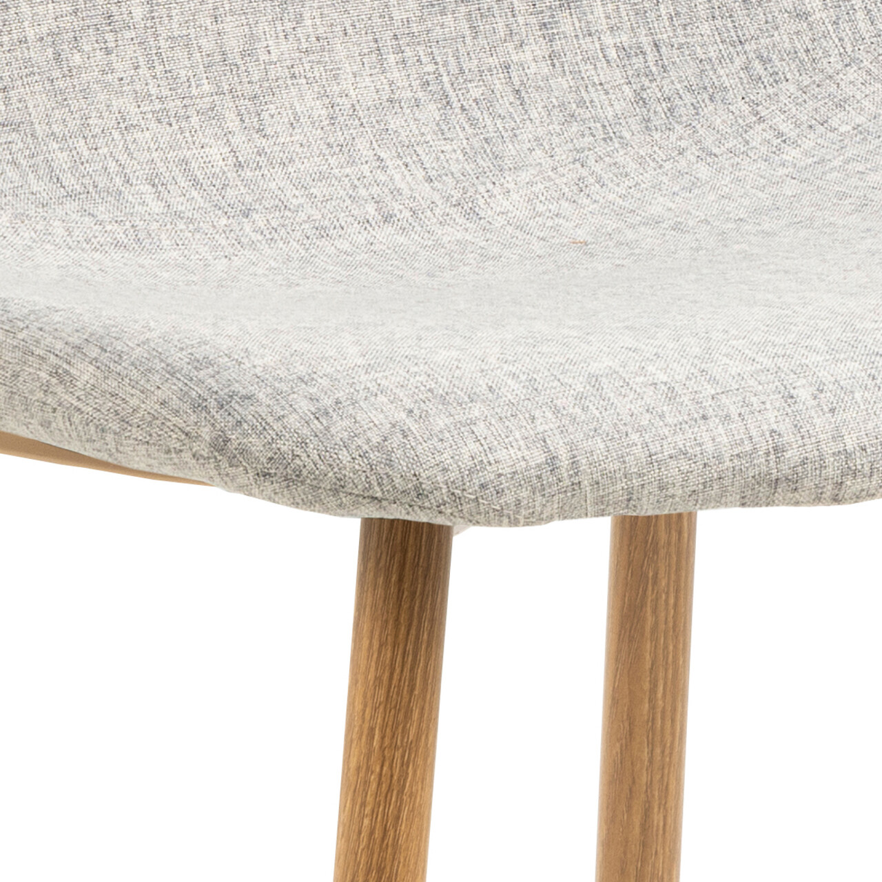 Scaun Celia, Actona, 44x54x86 cm, poliester/otel, gri deschis/natural - view 2