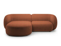 Coltar stanga 2 locuri, Kate, Micadoni, 255x176x76 cm, tesatura boucle, teracota