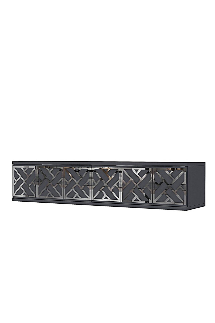 Dulap, Hanah Home, Arex 120, 120x25.5x29.6 cm, Antracit / Argintiu — imaginea 5