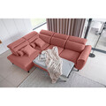 Coltar extensibil stanga 4 locuri ELTAP, LT-24LU, Noble, 255x201x100 cm, lemn/poliester, roz inchis