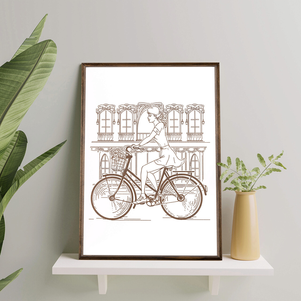 Tablou decorativ TD068 Lemn Desenat manual Natural