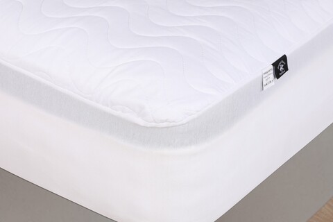 Protectie saltea impermeabila Kapitone, Beverly Hills Polo Club, 160x200 cm, bumbac ranforce, alb