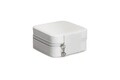 Cutie de bijuterii, White, 10x10x5.5 cm, Piele ecologica, Alb