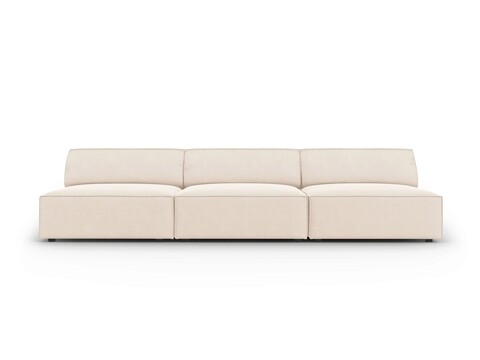 Canapea 3 locuri, Jodie, Micadoni Home, BL, 240x102x70 cm, catifea, bej deschis