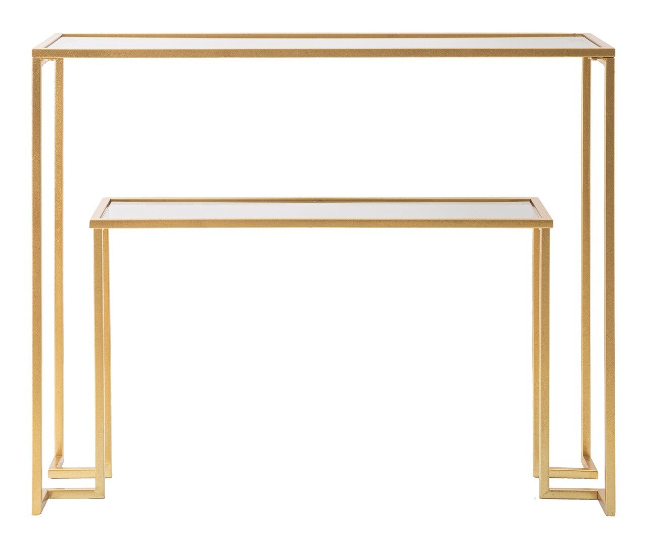 Consola, Mauro Ferretti, Level, 100 x 35 x 80 cm, fier/sticla, auriu