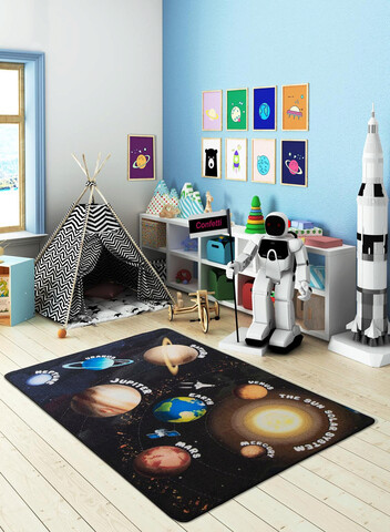 Covor, planets, 200x290 cm, poliamida, multicolor