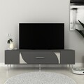 Comoda TV, Olivia, Dekop2, Antracit / Argintiu