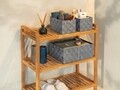 Set 3 cosuri pentru depozitare, Wenko, Adria, 34.5 x 13 x 24 cm, polipropilena, gri