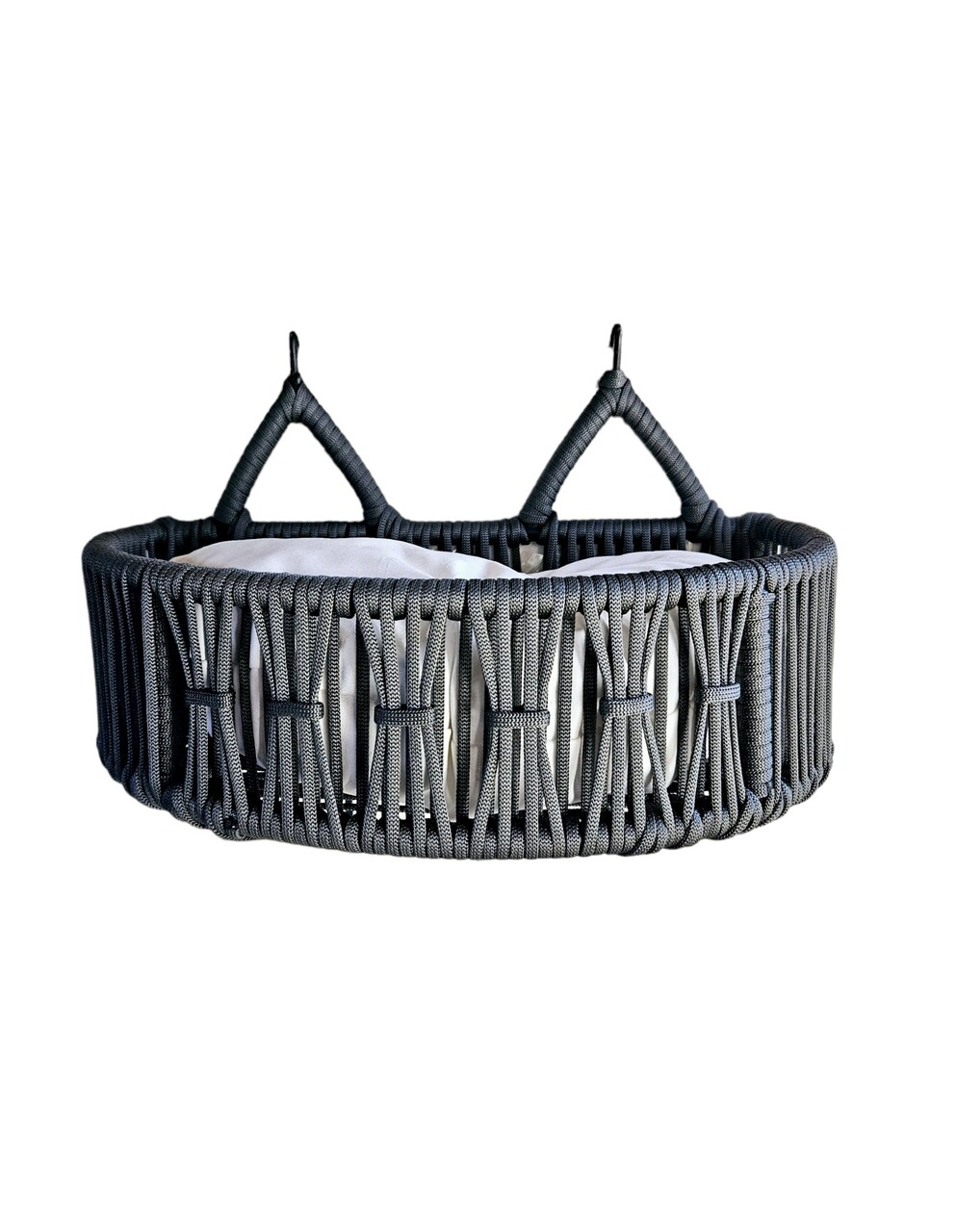 Pat pentru animale de companie, Hanah Home, Peti, 51x27x33 cm, Gri