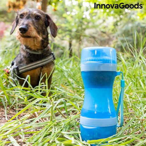 Sticla cu rezervor de apa si mancare pentru animale de companie 2 in 1 Pettap InnovaGoods InnovaGoods