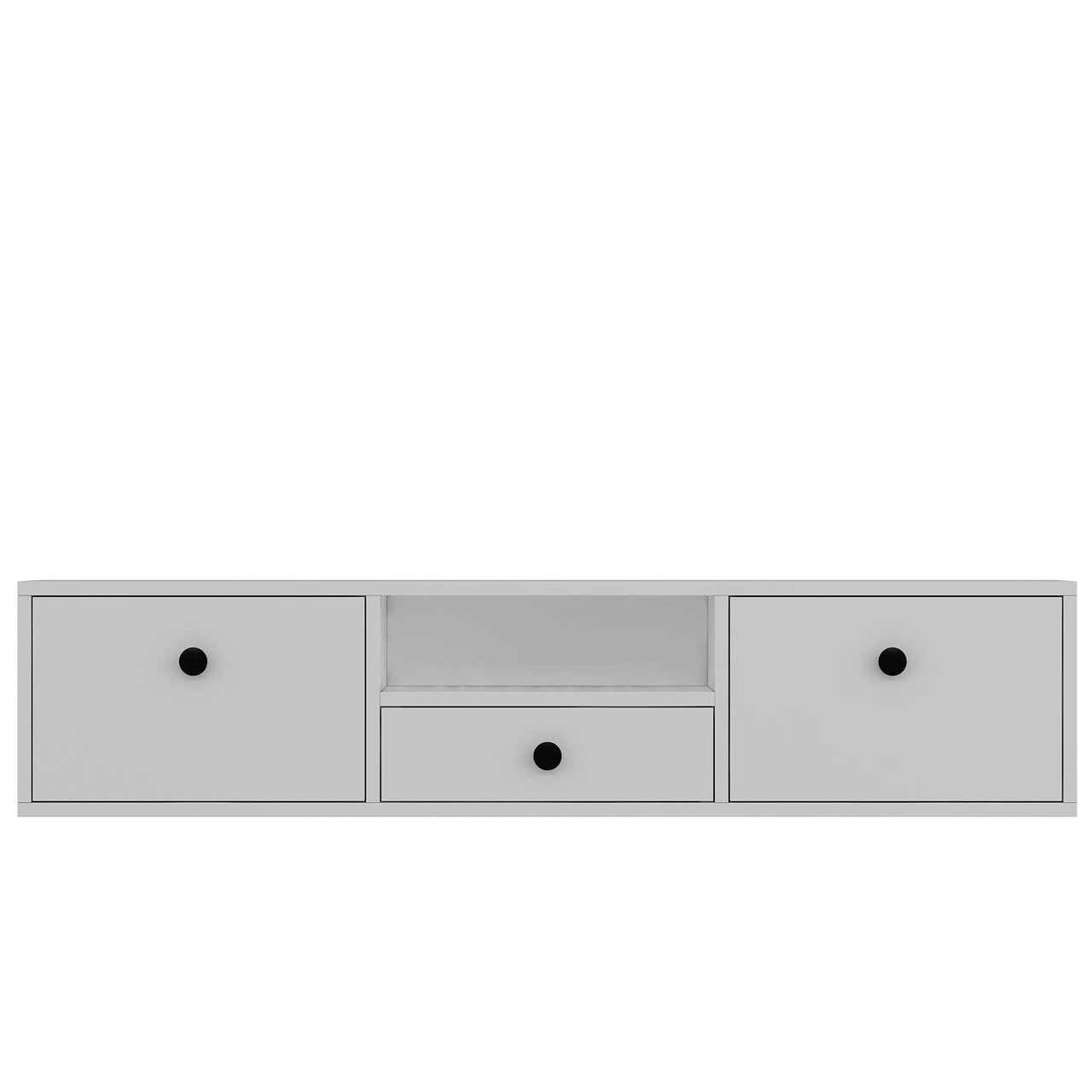 Comoda TV, Hanah Home, 1301-DROP-1, 140x30x30 cm, PAL , Alb/Negru - view 3