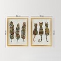 Set 2 tablouri decorative, SET_112, Lulu, 34x44 cm, plastic