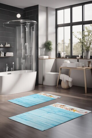 Set covorase de baie, Cartwright, CT-5215, Poliester, Multicolor