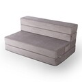 Canapea extensibila 2 locuri, Salida, 363SLD1130, Textil, Gri deschis