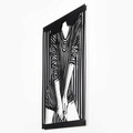 Decoratiune de perete, Dancer, Metal, Dimensiune: 39 x 67 cm, Negru