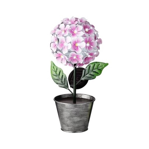 Lampa de gradina Flower, Lumineo, 18x14.5x34 cm, 36 led-uri, roz