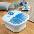 Dispozitiv de SPA pentru picioare pliabil cu role si hidromasaj Footopy, InnovaGoods, 38.5 x 37.5 x 22 cm