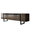 Comoda TV, Hanah Home, Yildiz, 180x50x30 cm, PAL, Nuc / Negru