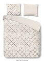 Lenjerie de pat pentru doua persoane Descanso Silvi, 100% bumbac satinat, 3 piese, alb nisipiu