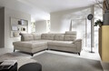 Coltar extensibil stanga 5 locuri ELTAP, LT-18AU, Inferne, 297x210x107 cm, lemn/poliester, bej deschis