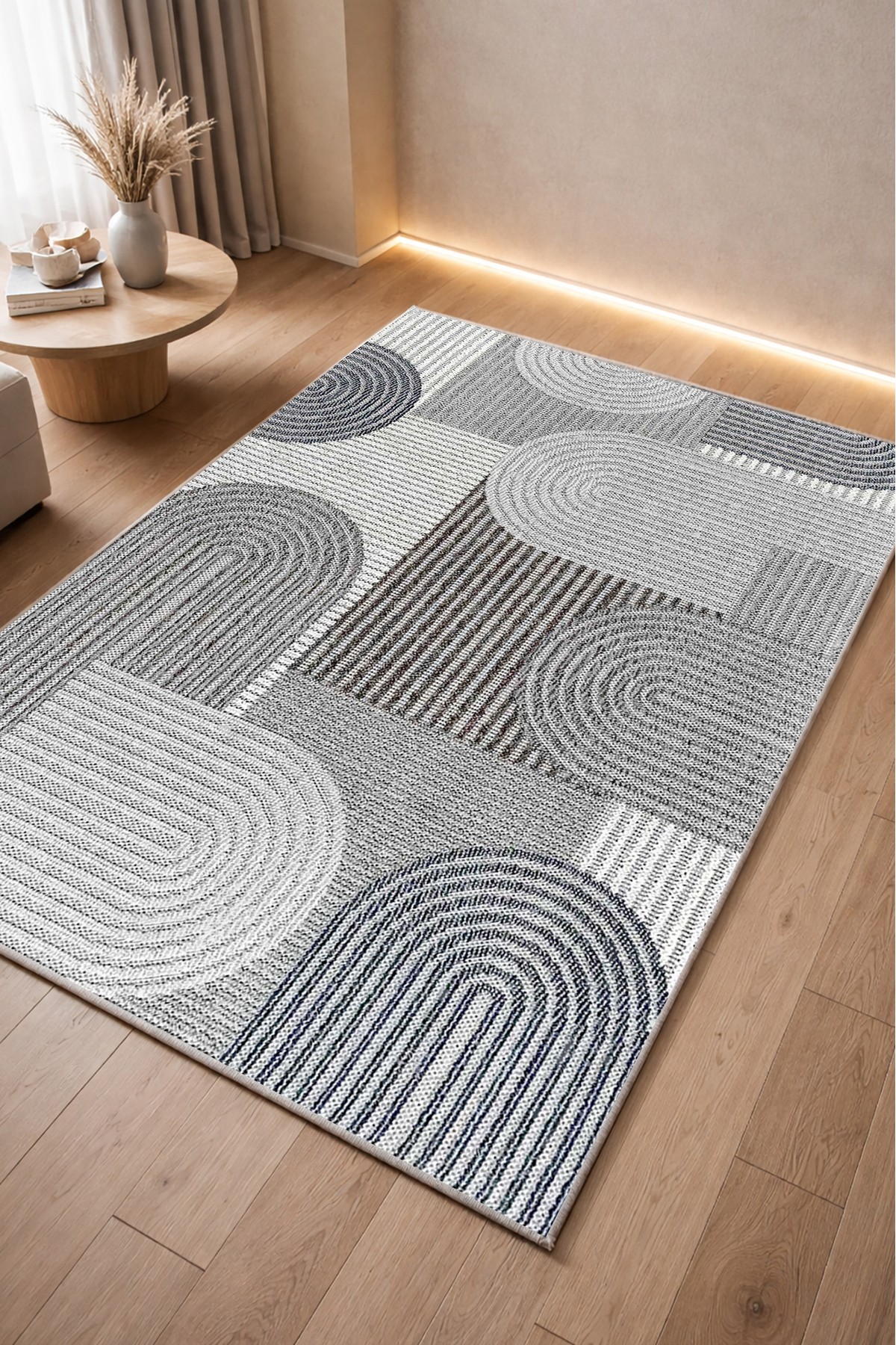 Covor, CLR-7368-HALI-109, 100x160 cm, Poliester, Gri
